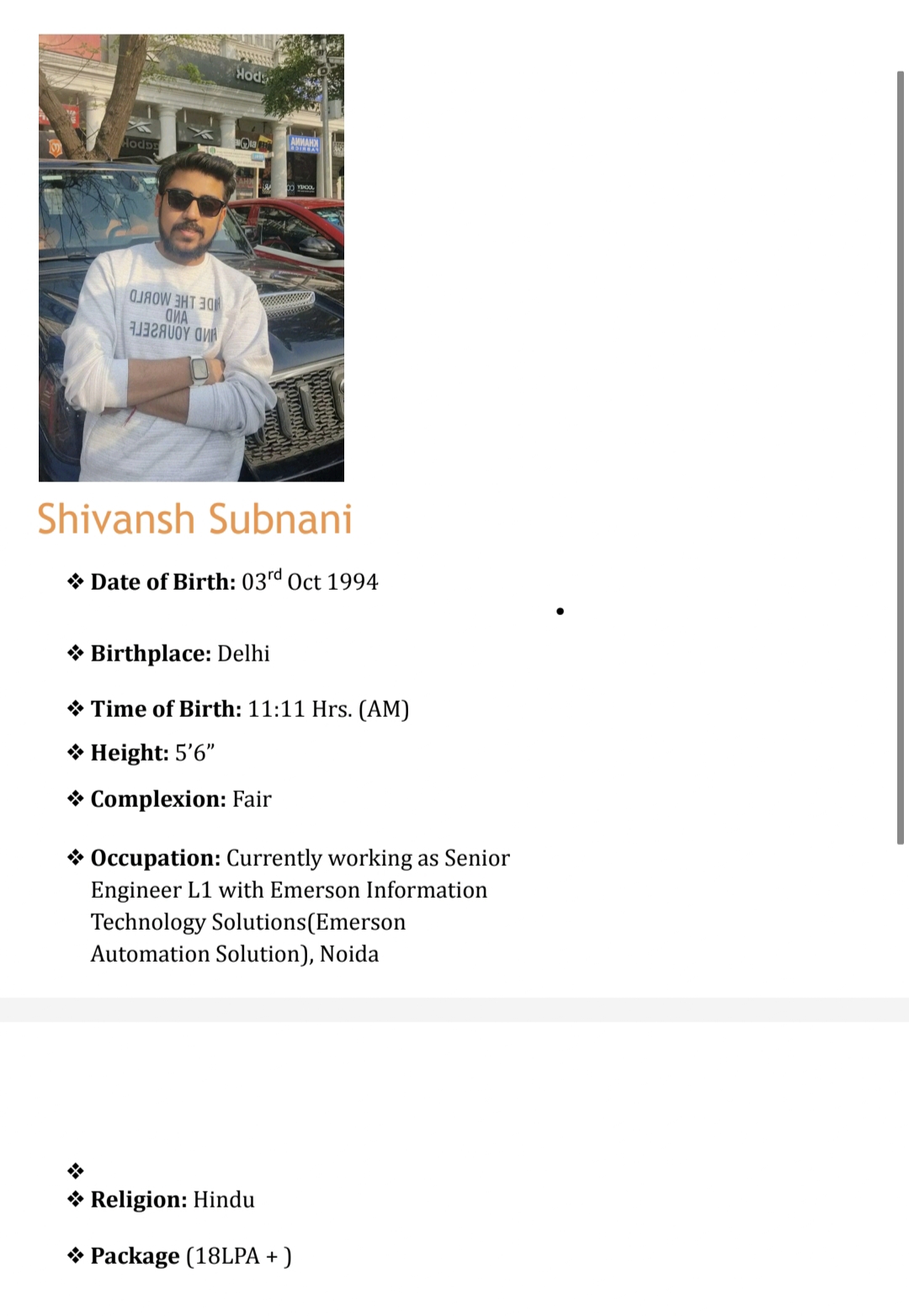 Shivansh Subnani